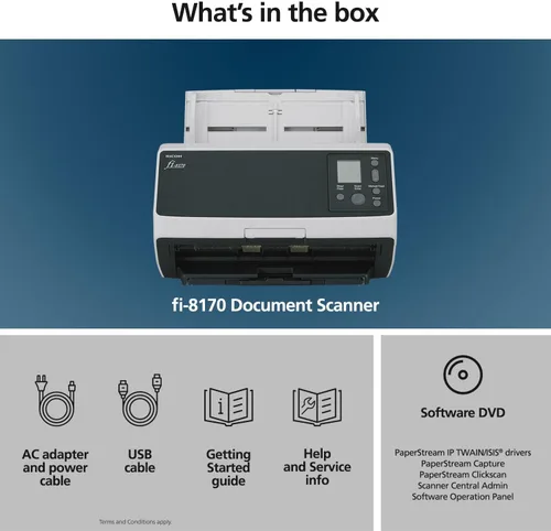 Vista 6 de RICOH fi-8170 Premium Bundle Escáner profesional de documentos de alta