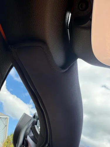 Vista 2 de Cubierta de barra enrollable de neopreno compatible con Jeep Wrangler JK 2007-2018 de 2 puertas, color negro