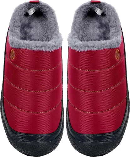 Vista 6 de Eagsouni - Pantuflas de casa para hombre con forro de piel para invierno