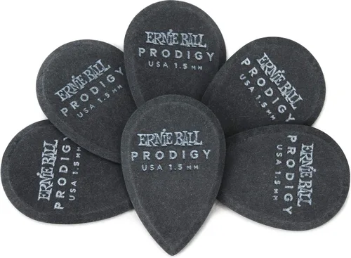 Vista 5 de Ernie Ball Prodigy Púas para guitarra, escudo grande, negro 1.5mm, paquete de 6 (P09332)