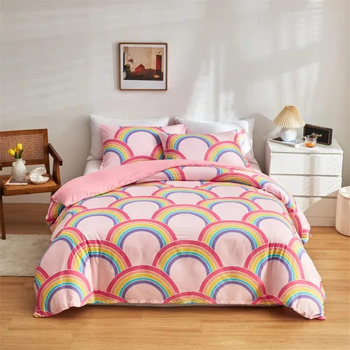 Vista 15 de Juego de edredón individual para niños y niñas, edredón de gato de 3 piezas con 2 fundas de almohada, juego de ropa de cama individual de gatito