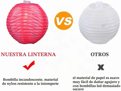 Vista 3 de Abeja Guirnalda de luces de nailon de 8.5 pies con patrón de impresión colorida con 10 linternas multicolor para luces decorativas de jardín