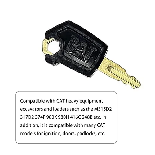 Vista 3 de 5P8500 Cat Keys, paquete de 10 llaves de encendido para equipos pesados Caterpillar