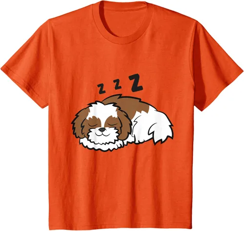 Vista 23 de Camiseta Tired Shih Tzu Dog Cute Sleeping Shih Tzu, Blanco