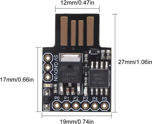 Vista 6 de ACEIRMC 6pcs Digispark Kickstarter Attiny85 General Micro USB Development Board para Arduino