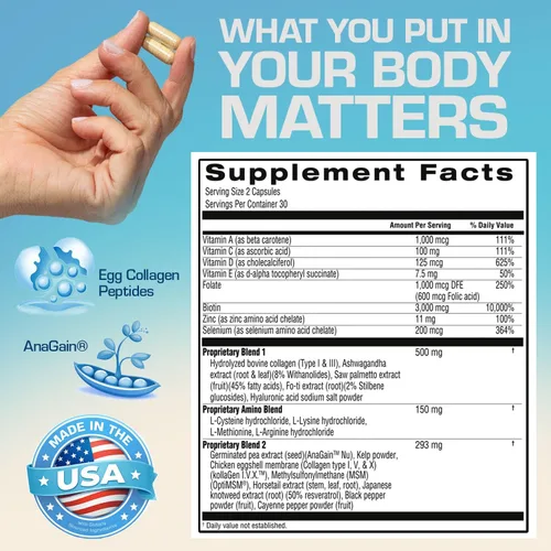 Vista 8 de Eggagen - Suplemento avanzado para el crecimiento del cabello diseñado para la biología de las mujeres, soporta cabello más completo, más grueso