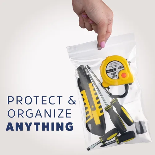 Vista 5 de GPI - 6 mil, extra resistente, bolsas de plástico transparentes con cremallera resellable de 2 x 5 pulgadas, resistentes a perforaciones, bolsas