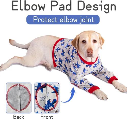 Vista 2 de Traje protector de codo para perro, manga de recuperación de perro con protector de codo, ropa de recuperación de cirugía de pierna delantera