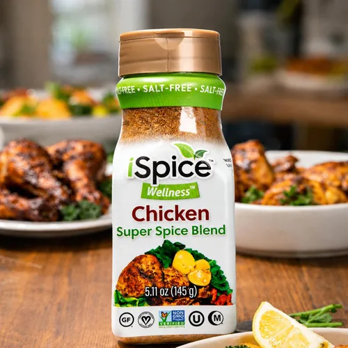 Vista 7 de iSpice - Sin sal Sin azúcar Mezcla de especias súper saludable 100% libre de grasa pura para pollo Todo natural Listo para usar tal cual