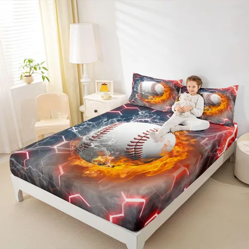 Vista 17 de Sábana bajera de galaxia tamaño individual, juego de ropa de cama con purpurina degradado para niños, niñas, niños y mujeres, decoración