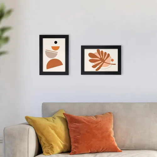 Vista 7 de Hoikwo 18 paquetes de marcos de fotos de plástico negro de 3.5x5 multifuncionales con cubierta de plástico para fotos familiares, obras de arte