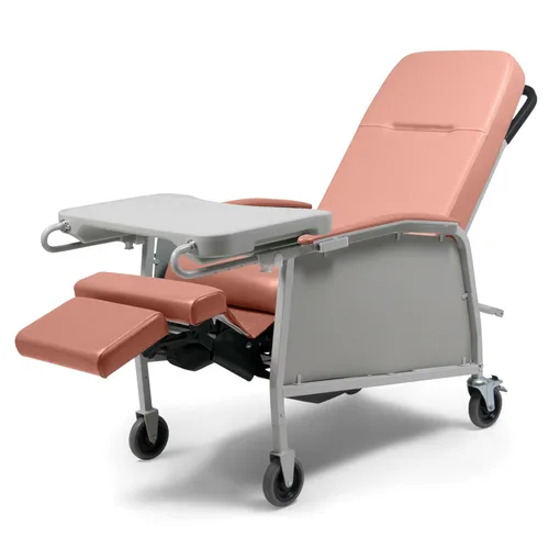 Vista 10 de Lumex Silla reclinable médica de 3 posiciones, Silla Geri reclinable con ruedas, Blue Ridge