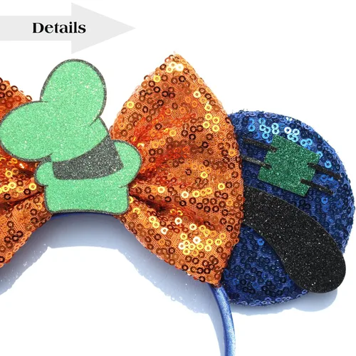 Vista 4 de FACHPINT Orejas de Goof, 1 oreja de ratón Plutón para niño, orejas azules para hombres, accesorios de fotos, lindas orejas de ratón para niños