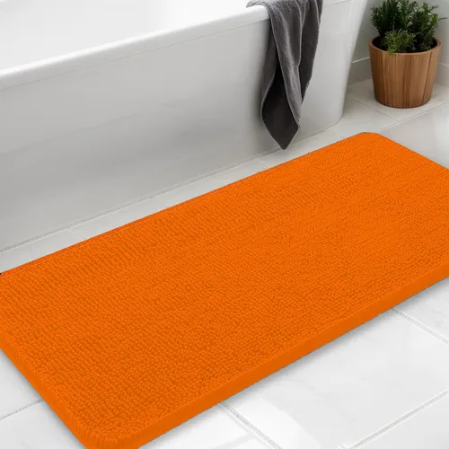 Vista 7 de Alfombras de baño en forma de U, alfombras de baño de felpilla súper absorbentes y respaldo antideslizante de PVC fuerte para inodoros, lavables a