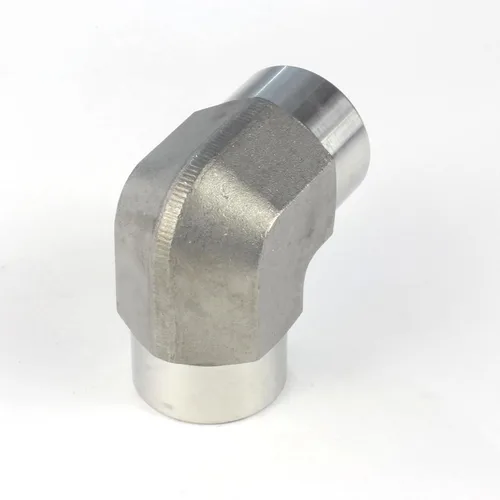 Vista 3 de HFS (R) Montaje de tubería de acero inoxidable 304, codo de 90 grados, 1/2 "NPT hembra x 1/2" NPT hembra