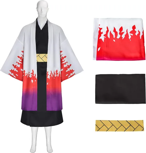 Vista 9 de Disfraz de anime para cosplay Ubuyashiki Kagaya kimono conjunto completo