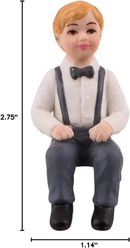 Vista 5 de Weddingstar Figura de porcelana para pastel de boda para niño pequeño