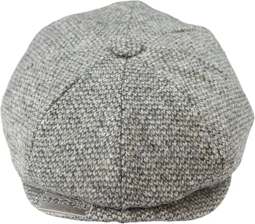 Vista 4 de 8 Panel Baker Boy Cap Shelby Sombrero Lana Vintage Tweed Clásico Gris Claro Maquinilla de afeitar