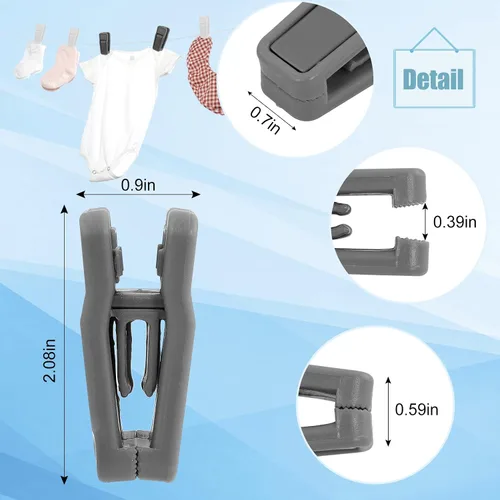 Vista 2 de Blcculi Clips para colgar perchas, 50 clips para colgar bebés, clips de plástico para dedos, clips para colgar pantalones, clips de agarre fuerte