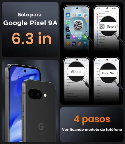 Vista 2 de SPIDERCASE Funda magnética para Google Pixel 9A, protección contra caídas de grado militar, delgada, translúcida, mate, a prueba de golpes