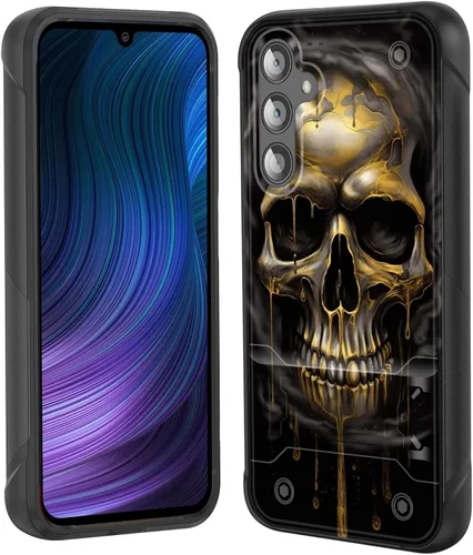 Vista 50 de Funda para Galaxy S24 Plus con soporte, doble capa híbrida de policarbonato duro y silicona suave, resistente a prueba de golpes, funda protectora