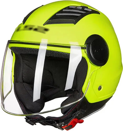 Vista 6 de Casco abierto 3/4 para motocicleta, visera HD, casco de motocicleta, forro extraíble, cómodo ajuste de ventilación, para adultos, hombres, mujeres