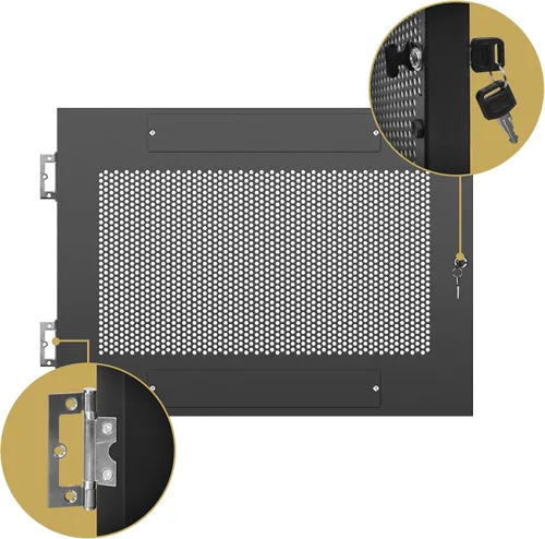 Vista 2 de Sound Town Puertas para rack de servidores, para rack de servidores STRK-M8U (STRK-DS8U)