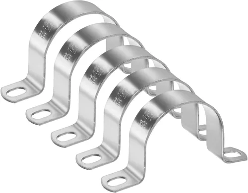 Vista 29 de M METERXITY Paquete de 3 abrazaderas de conducto, correa rígida de acero inoxidable 304 de 3-1/2 pulgadas M89 U con 2 agujeros