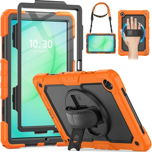 Vista 19 de HXCASEAC Funda para Samsung Galaxy Tab A9/A11 de 8.7 pulgadas, protector con protector de pantalla/correa de mano/soporte para bolígrafo, a prueba