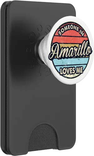 Vista 8 de Someone In Amarillo Loves Me City US USA PopSockets Adhesive PopGrip
