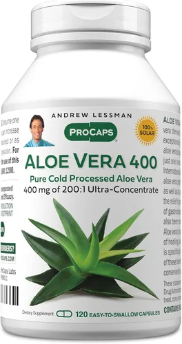 Vista 9 de ANDREW LESSMAN Aloe Vera 400mg - 60 cápsulas - Proporciona 200:1 Ultra-Concentrado de Aloe Vera, apoyo calmante para el estómago y el sistema