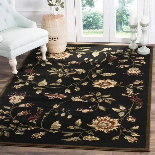 Vista 22 de SAFAVIEH - Alfombra de acento de la colección Lyndhurst, 3'3" x 5'3", color negro y multi, diseño floral tradicional, no desprende pelusa y de fácil
