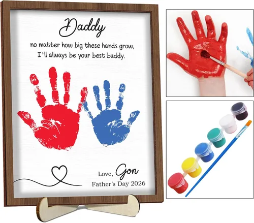 Vista 40 de Regalos personalizados de béisbol con texto en inglés «We Caught the Best Dad», regalos para el Día del Padre de parte del hijo, marco de madera
