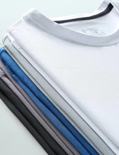 Vista 6 de Paquete de 5 camisetas de manga corta, con cuello redondo y de secado rápido para hombre, camisetas deportivas para correr, entrenar o ir al gimnasio