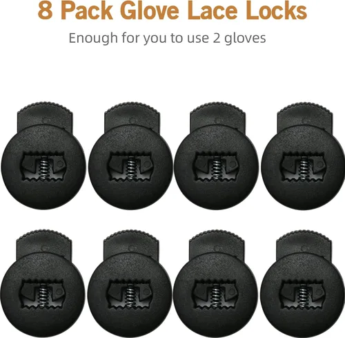 Vista 4 de AliBall Candados para Guantes, Candados de Cordón para Guante de Béisbol, 8 Piezas, Nunca Más Necesitarás Hacer Nudos, Alta Elasticidad, Hechos