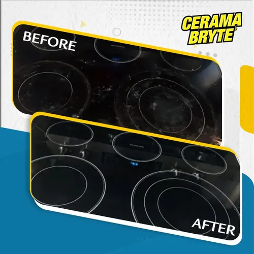 Vista 4 de CERAMA Bryte Combo de rasqueta y almohadilla para cocinas de cerámica., otro, Multicolor, Paquete de 1