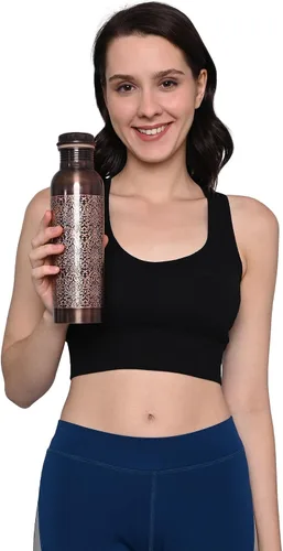 Vista 6 de Botella de cobre Premium Retro Finish, 32.1 fl oz (32.12 Fl Oz) Capacidad para Beneficios de Salud Ayurveda