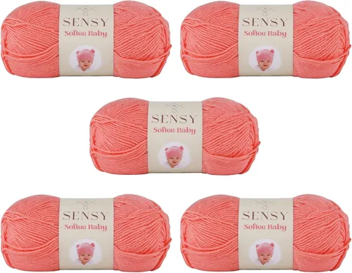 Vista 45 de Sensy Softee Hilo para Bebé, 3.5 oz, 275 yardas, Gauge 3 Light (Almendra)