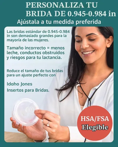 Vista 2 de Insertos de brida para extractores de leche – Silicona – Convertir 0.945 in a 0.512 in – Reemplazo de piezas de bomba – Compatible con Spectra