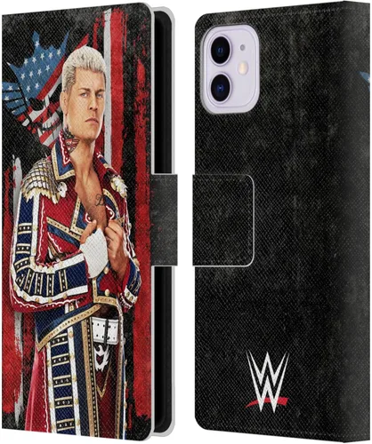 Vista 65 de Head Case Designs Funda con licencia oficial de la WWE American Nightmare Flag Cody Rhodes compatible con Apple iPhone 11