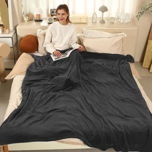 Vista 22 de ESTINGO Manta térmica, manta eléctrica de calentamiento rápido de 50 x 60 A-gris oscuro