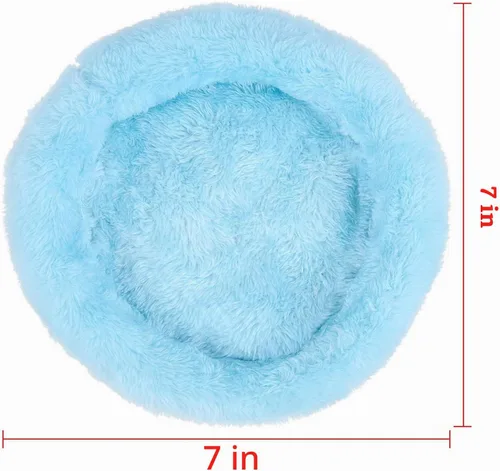 Vista 2 de FEBSNOW Cama de conejillo de indias y hámster para animales pequeños con cepillo removedor de pelo Azul
