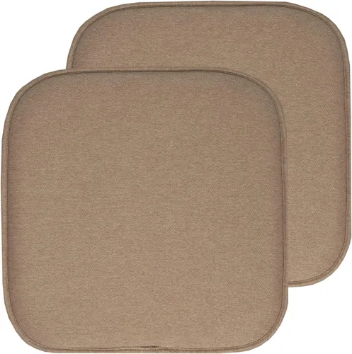 Vista 143 de Sweet Home Collection Cojines de espuma viscoelástica para silla, antideslizantes, diseño de panal de abeja, 16 x 16 pulgadas, paquete de 2