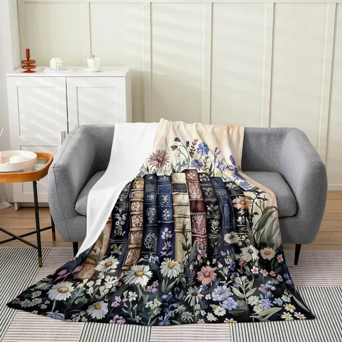 Vista 30 de Erosebridal Sketch Tree Flannel Blanket 40x50 Inch Vintage Farmhouse Fleece Blanket Grey Minimalist Mid Century Fuzzy Plush Throw French Country