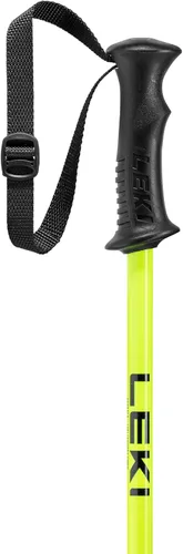 Vista 2 de Bastones de esquí para niños Leki Rider de aluminio ligero para esquí de descenso Negro-Neonamarillo-blanco