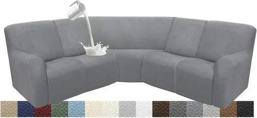 Vista 70 de Fundas impermeables de sofá reclinable modular para sofás reclinables, lavable en forma de L, para perros, fundas elásticas para sofá reclinable