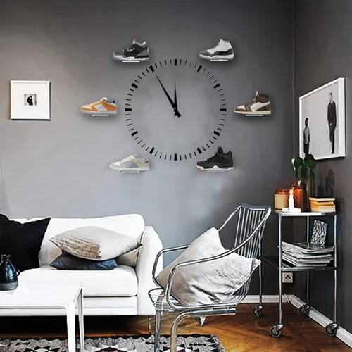 Vista 8 de Youeon Paquete de 8 estantes flotantes de exhibición de zapatos, estante acrílico de 8 x 3 pulgadas para pared, estantes flotantes para zapatos
