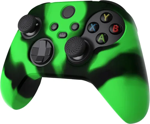 Vista 6 de PlayVital Camouflage Soft Anti-Slip Silicone Cover for Xbox Series X Controller, Rubber Case Protector for Xbox Core Wireless Controller with Black
