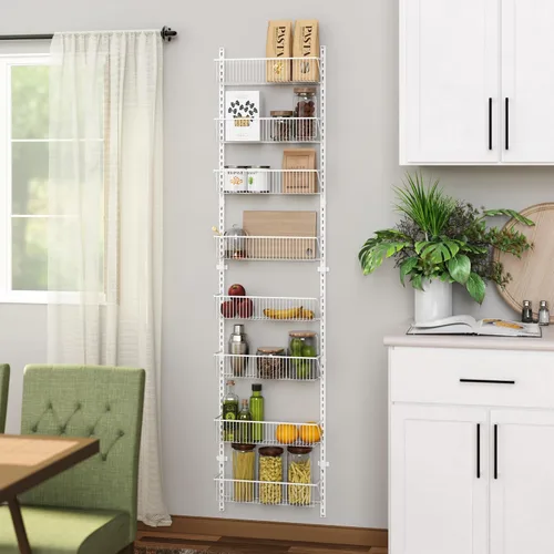 Vista 3 de ClosetMaid 97535 Organizador de cesta ajustable para pared y puerta de 8 niveles, 18
