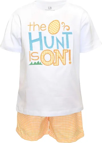 Vista 10 de Unique Baby Boys 2pc Shorts Set Outfit Short Sleeve Shirt with Embroidery Design and Shorts Marrón